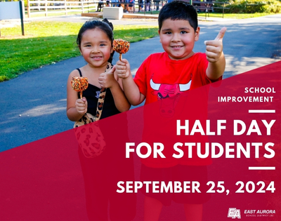 Reminder: Wednesday, September 25 is a Half-Day for Students!