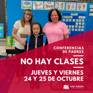 No hay clases. Conferencias de padres y maestros.