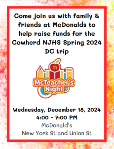 McDonalds fundraiser flyer